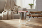 FORLIFE Glass Tea Mug with Infuser & Lid 16 oz.
